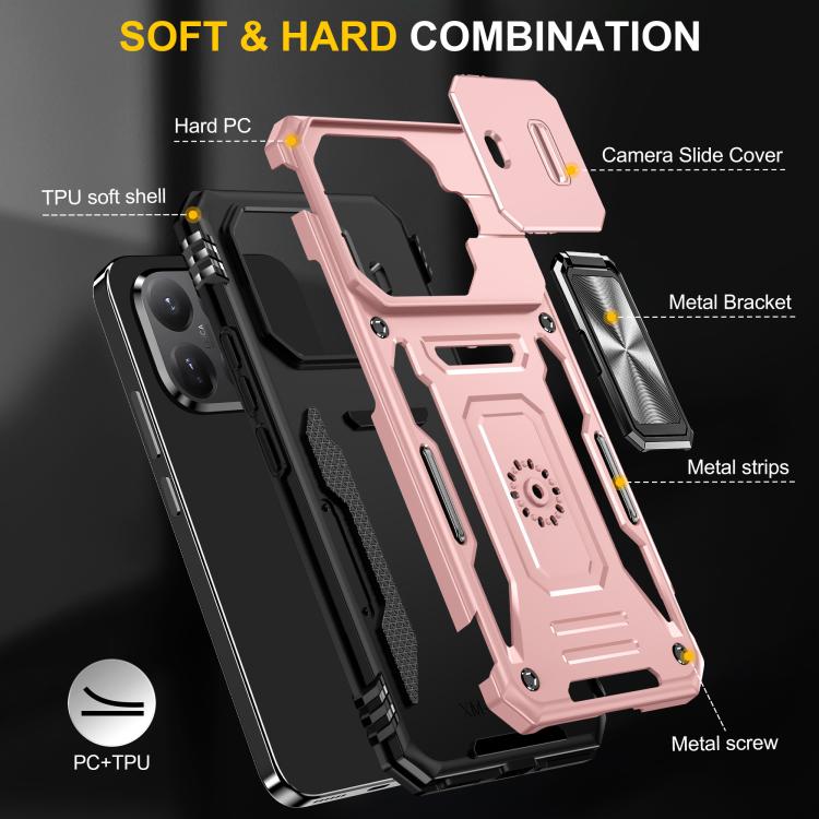 For Xiaomi 15T Pro Armor PC Hybrid TPU Camera Shield Phone Case