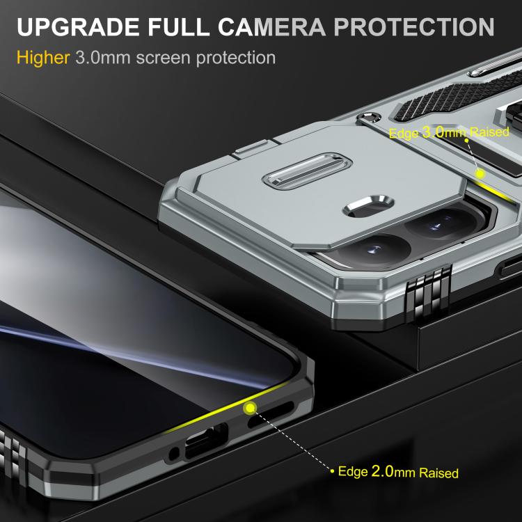 For Xiaomi 15T Pro Armor PC Hybrid TPU Camera Shield Phone Case