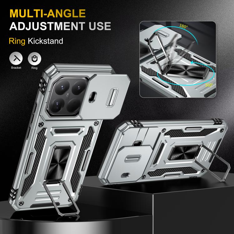 For Xiaomi 15T Pro Armor PC Hybrid TPU Camera Shield Phone Case