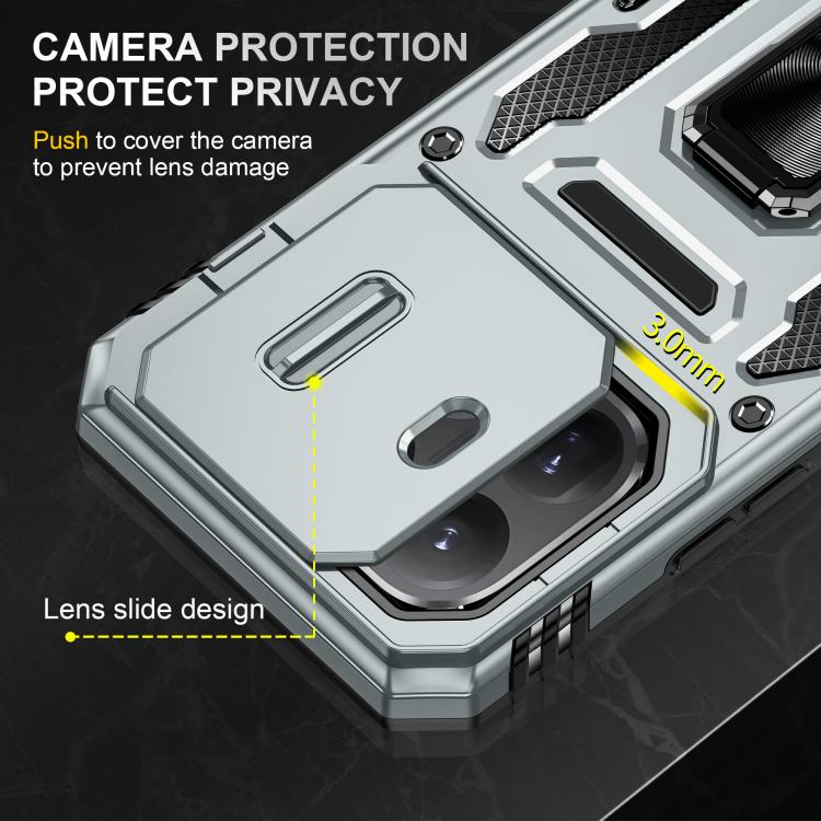 For Xiaomi 15T Pro Armor PC Hybrid TPU Camera Shield Phone Case