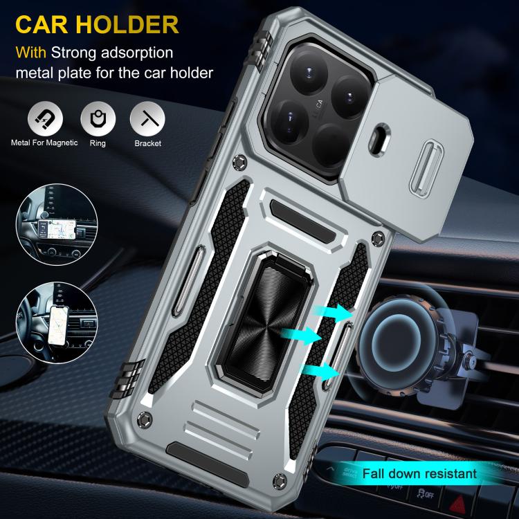 For Xiaomi 15T Pro Armor PC Hybrid TPU Camera Shield Phone Case