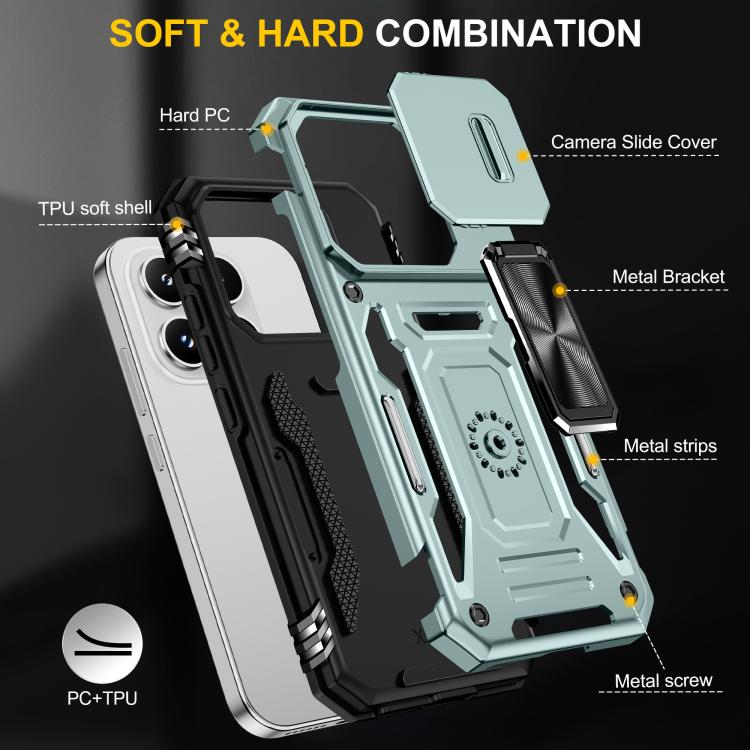 For Xiaomi 17 Armor PC Hybrid TPU Camera Shield Phone Case