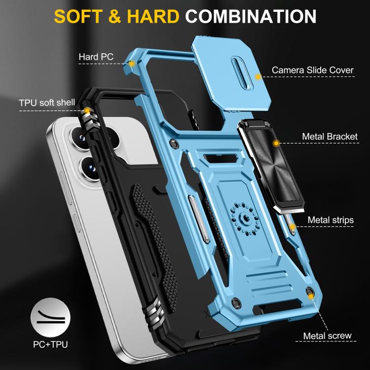 For Xiaomi 17 Armor PC Hybrid TPU Camera Shield Phone Case
