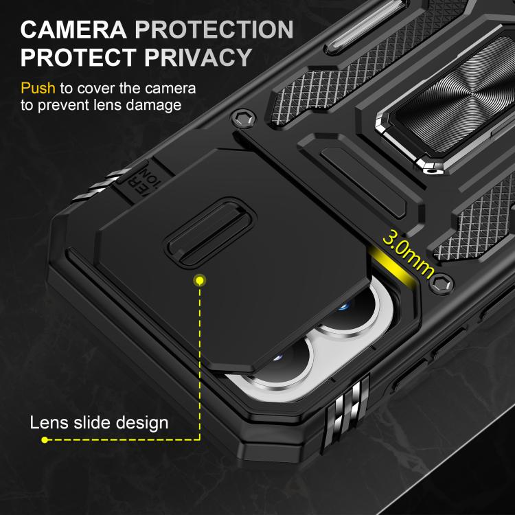 For Xiaomi 17 Armor PC Hybrid TPU Camera Shield Phone Case