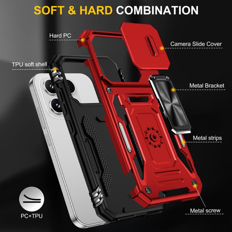 For Xiaomi 17 Armor PC Hybrid TPU Camera Shield Phone Case