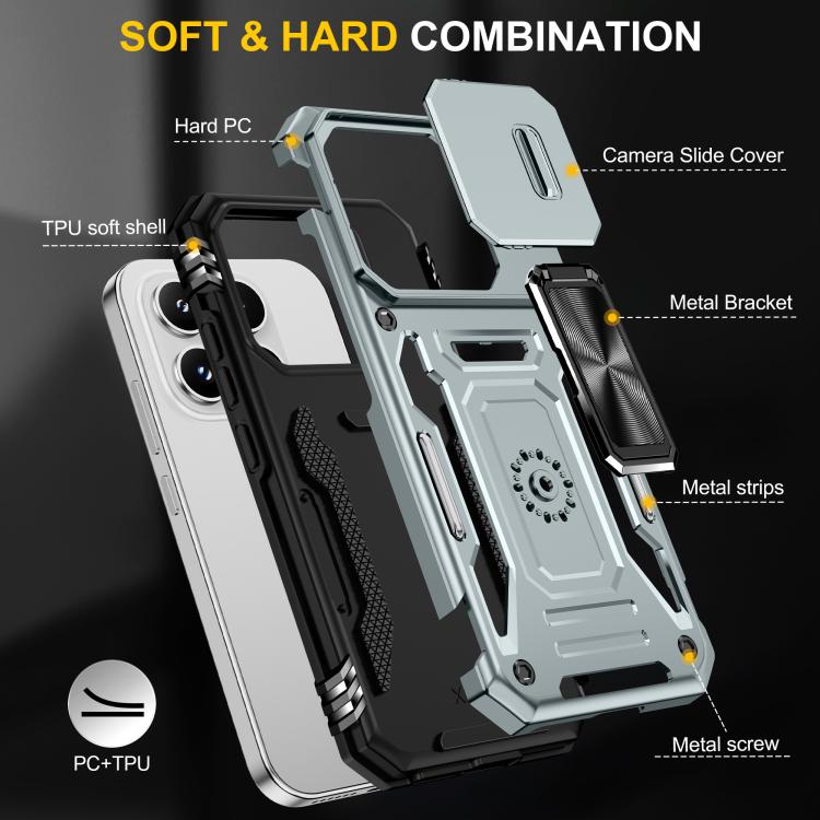 For Xiaomi 17 Armor PC Hybrid TPU Camera Shield Phone Case