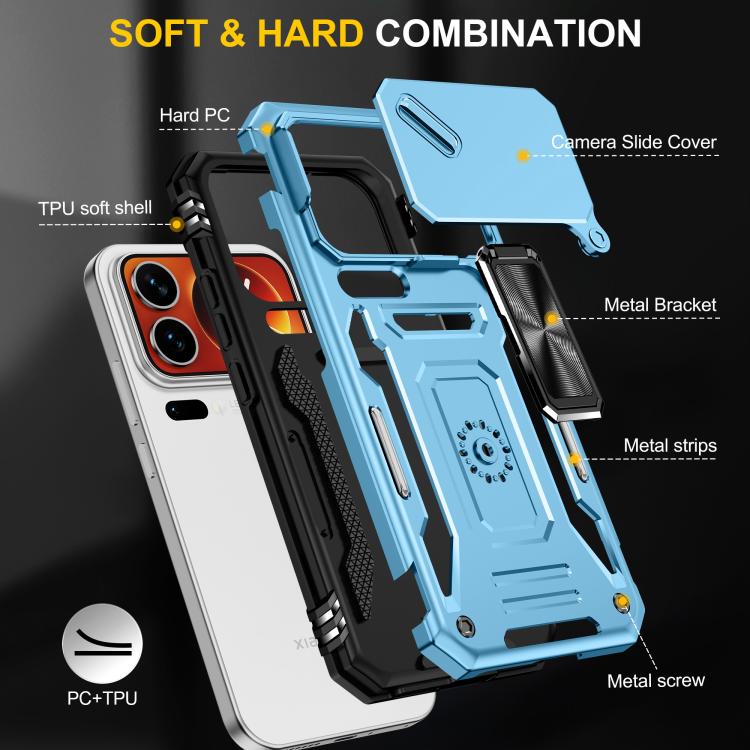 For Xiaomi 17 Pro Armor PC Hybrid TPU Camera Shield Phone Case