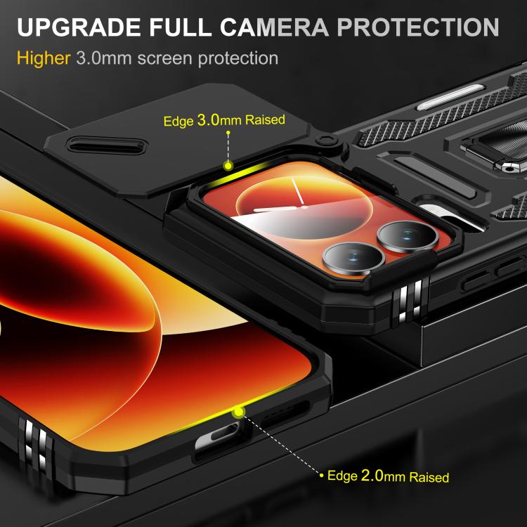 For Xiaomi 17 Pro Armor PC Hybrid TPU Camera Shield Phone Case