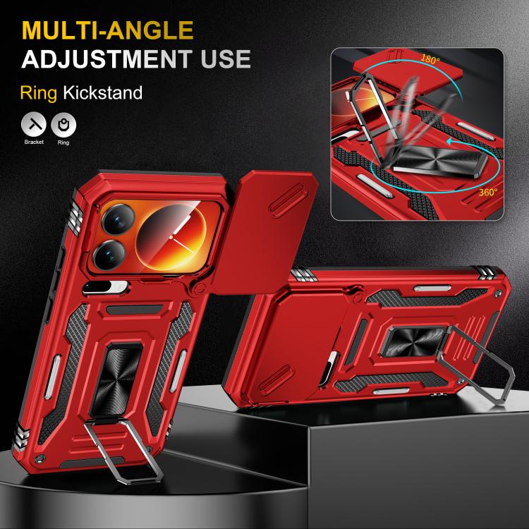 For Xiaomi 17 Pro Armor PC Hybrid TPU Camera Shield Phone Case