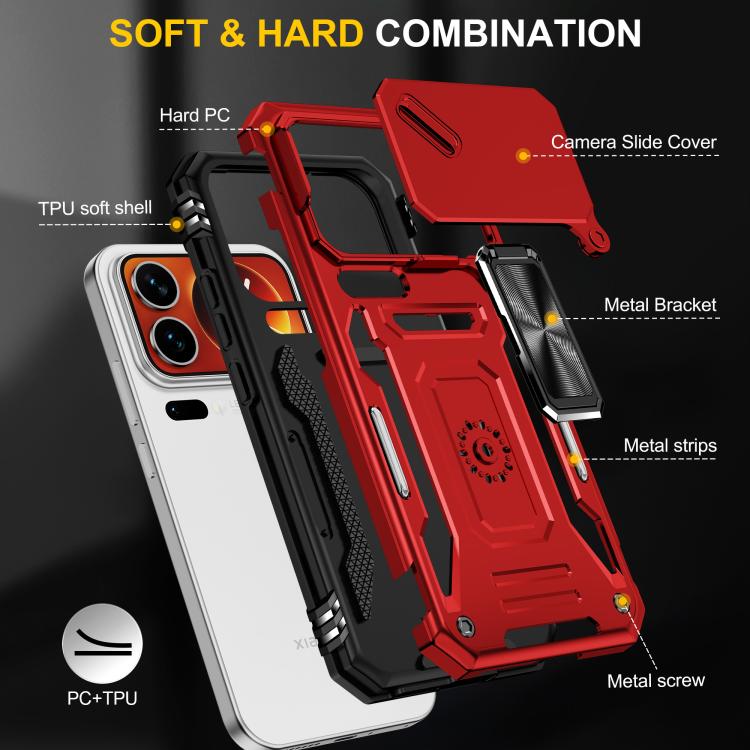 For Xiaomi 17 Pro Armor PC Hybrid TPU Camera Shield Phone Case
