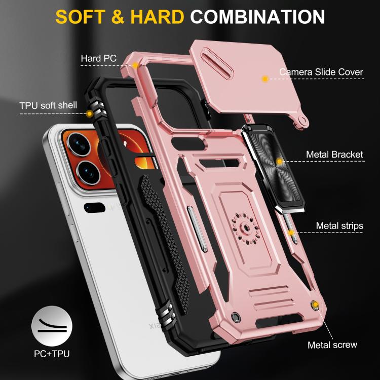 For Xiaomi 17 Pro Armor PC Hybrid TPU Camera Shield Phone Case