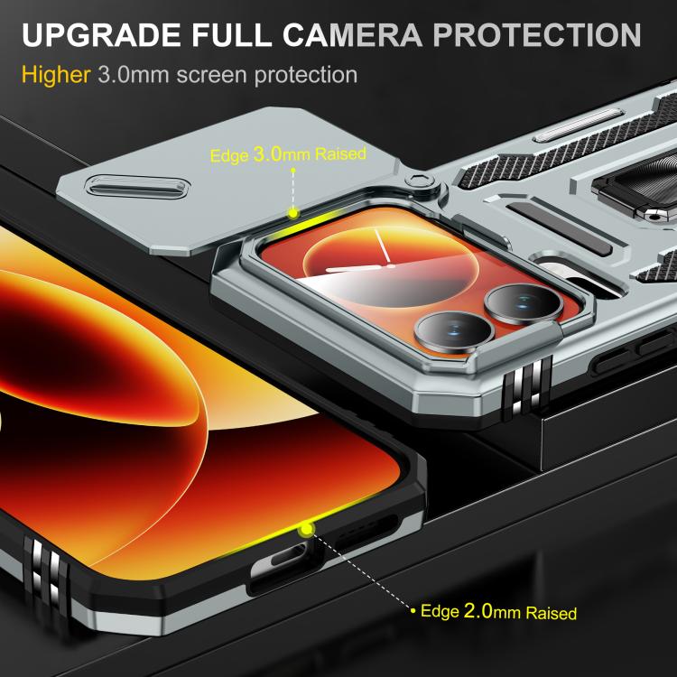 For Xiaomi 17 Pro Armor PC Hybrid TPU Camera Shield Phone Case