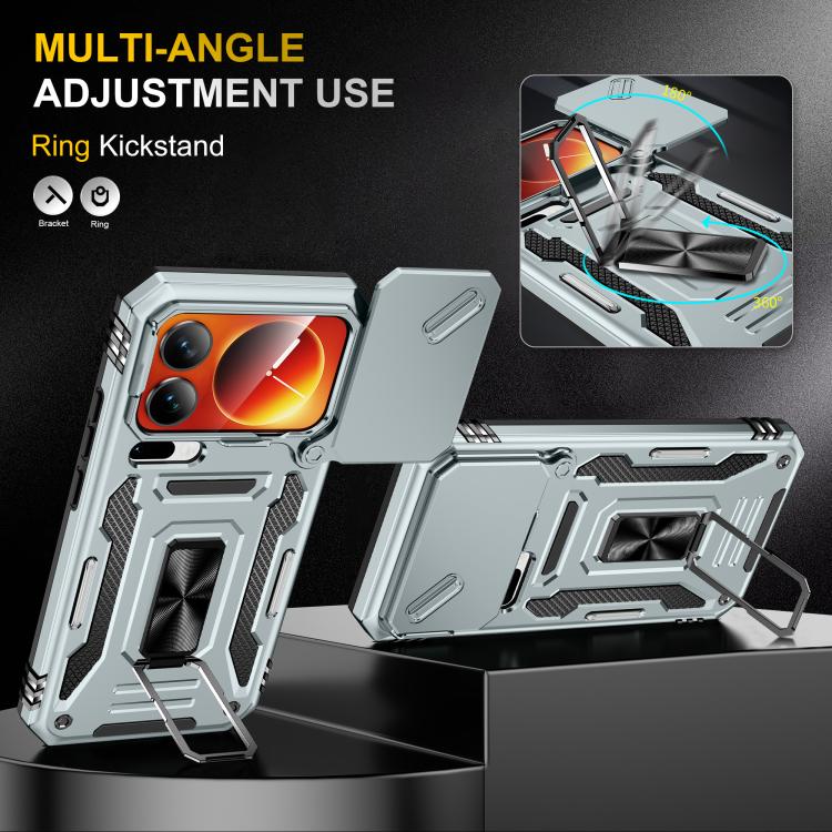 For Xiaomi 17 Pro Armor PC Hybrid TPU Camera Shield Phone Case