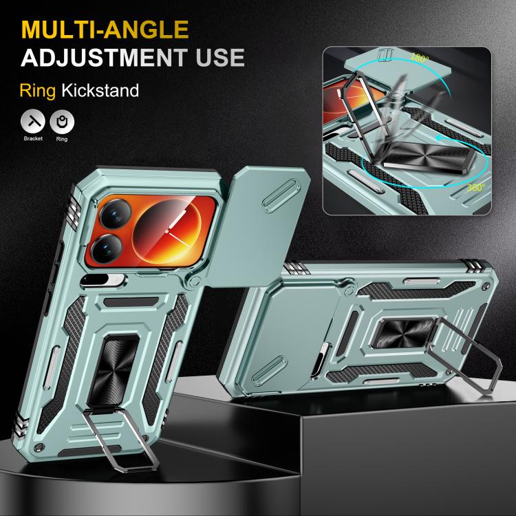 For Xiaomi 17 Pro Max Armor PC Hybrid TPU Camera Shield Phone Case