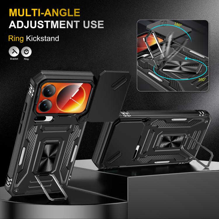 For Xiaomi 17 Pro Max Armor PC Hybrid TPU Camera Shield Phone Case