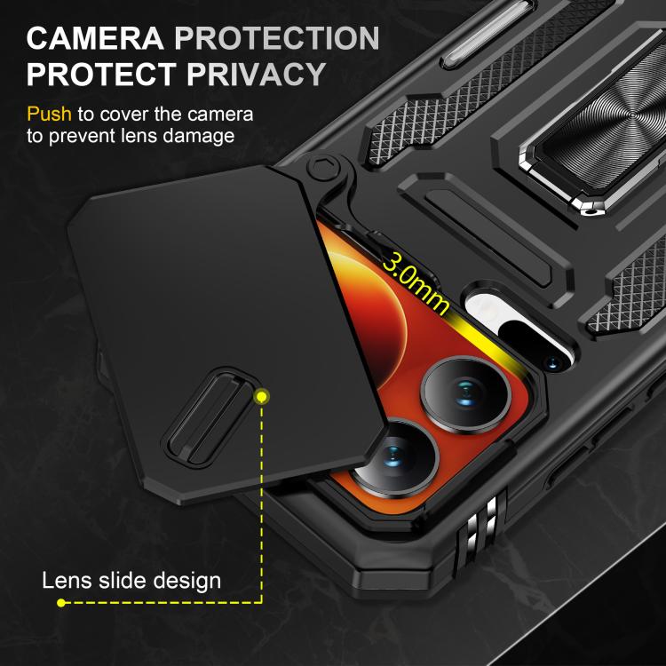 For Xiaomi 17 Pro Max Armor PC Hybrid TPU Camera Shield Phone Case
