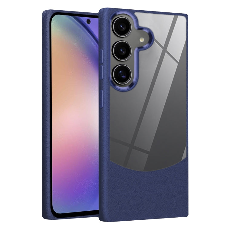 For Samsung Galaxy A05s Litchi Texture TPU Hybrid Acrylic Phone Case