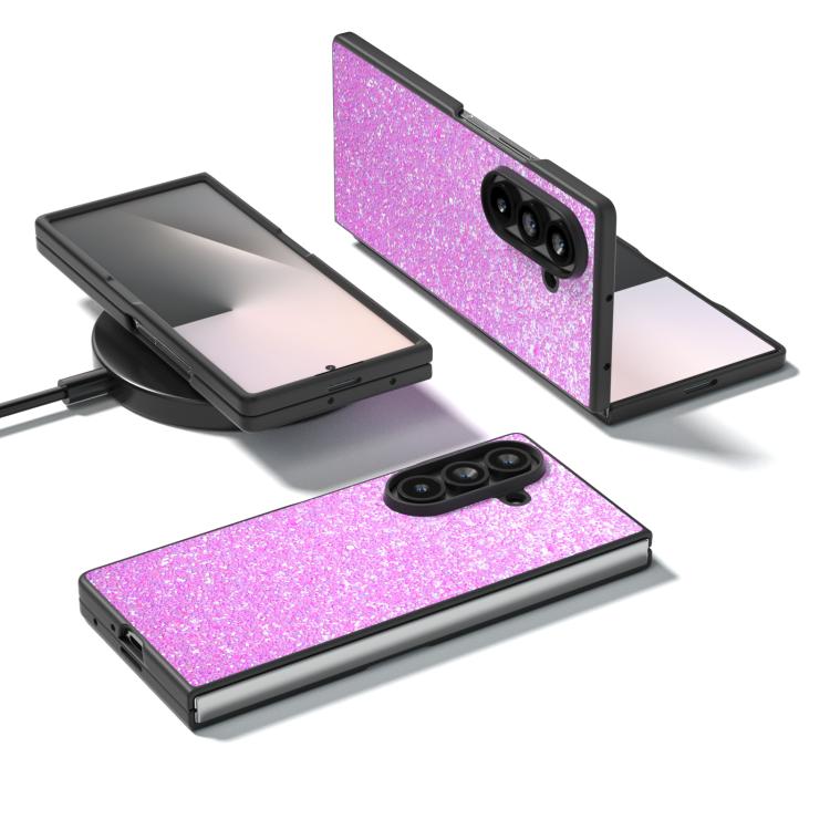 For Samsung Galaxy Z Fold7 5G Black Frame Colorful Glitter Phone Case