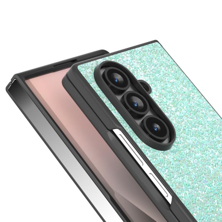 For Samsung Galaxy Z Fold7 5G Black Frame Colorful Glitter Phone Case