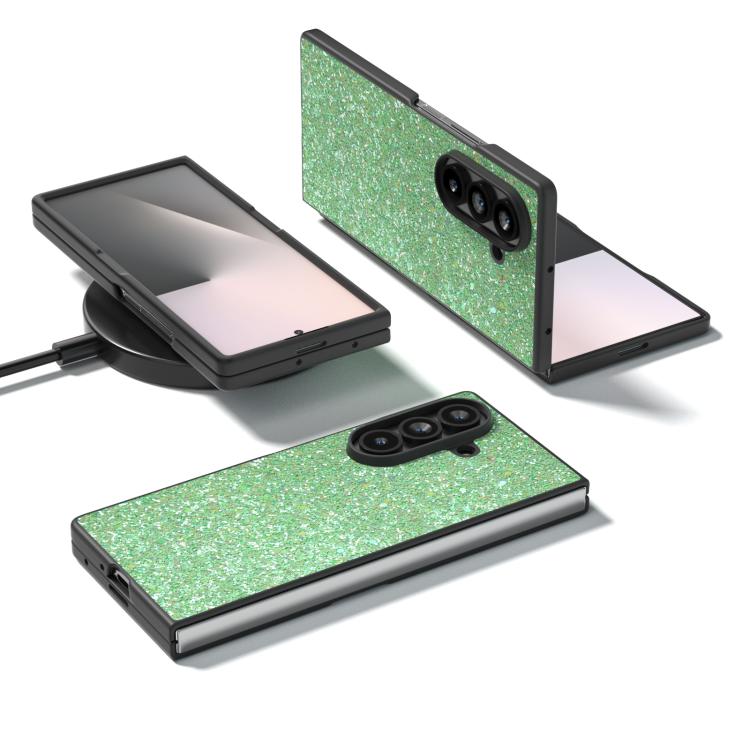 For Samsung Galaxy Z Fold7 5G Black Frame Colorful Glitter Phone Case