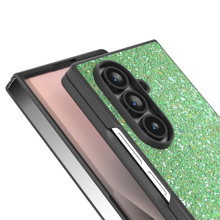 For Samsung Galaxy Z Fold7 5G Black Frame Colorful Glitter Phone Case