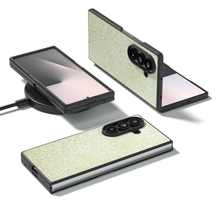 For Samsung Galaxy Z Fold7 5G Black Frame Colorful Glitter Phone Case
