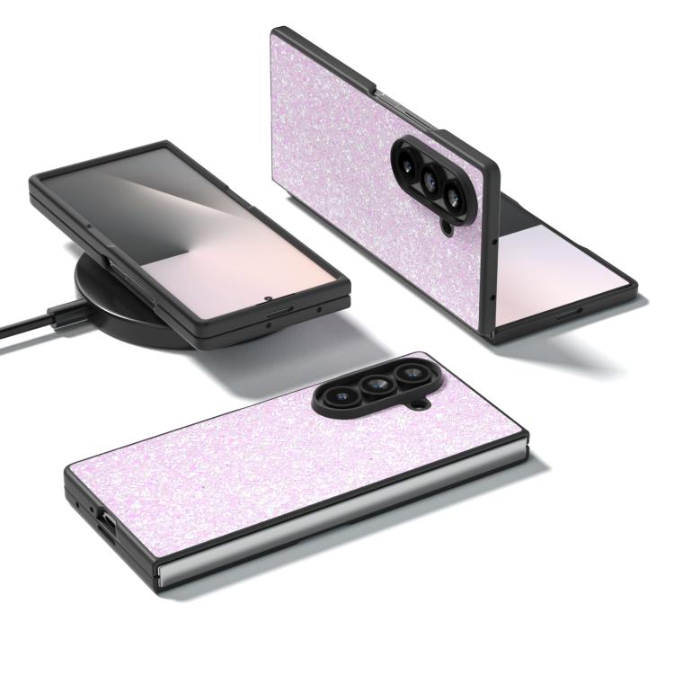 For Samsung Galaxy Z Fold7 5G Black Frame Colorful Glitter Phone Case