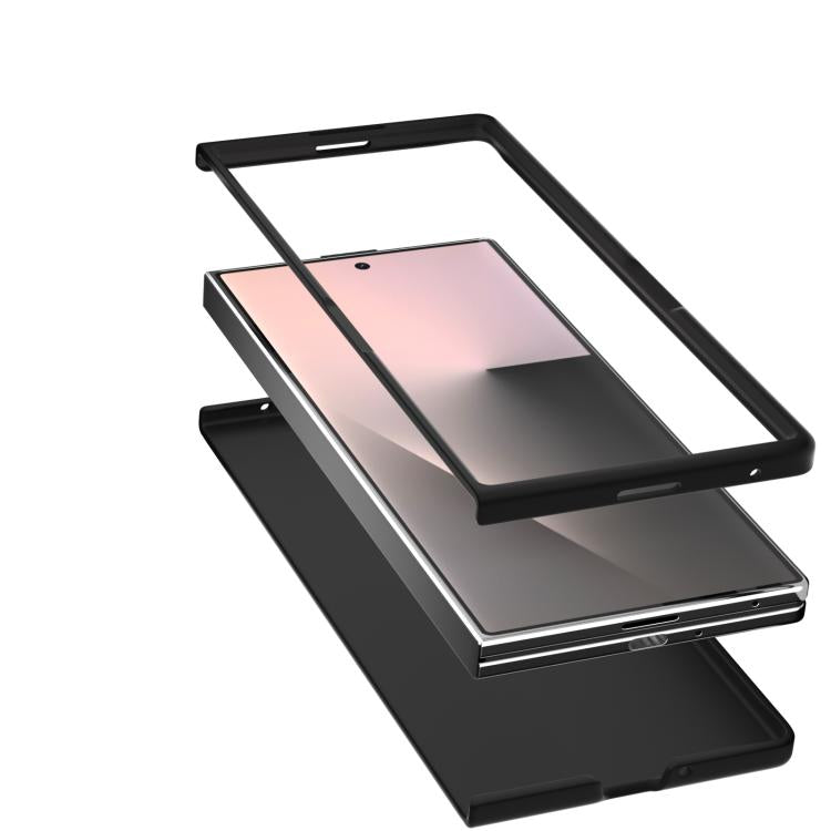 For Samsung Galaxy Z Fold7 5G Black Frame Colorful Glitter Phone Case