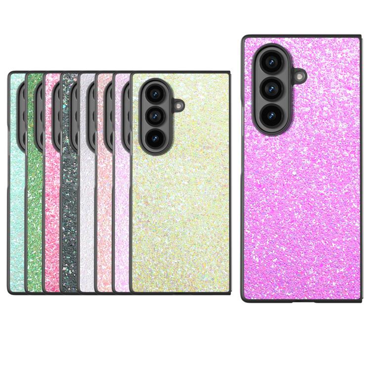 For Samsung Galaxy Z Fold7 5G Black Frame Colorful Glitter Phone Case