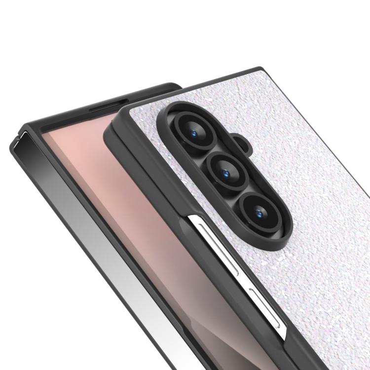 For Samsung Galaxy Z Fold7 5G Black Frame Colorful Glitter Phone Case