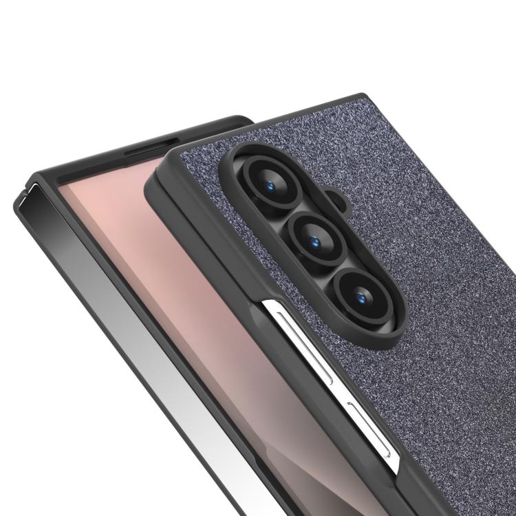 For Samsung Galaxy Z Fold7 5G Black Frame Glitter Shockproof Phone Case