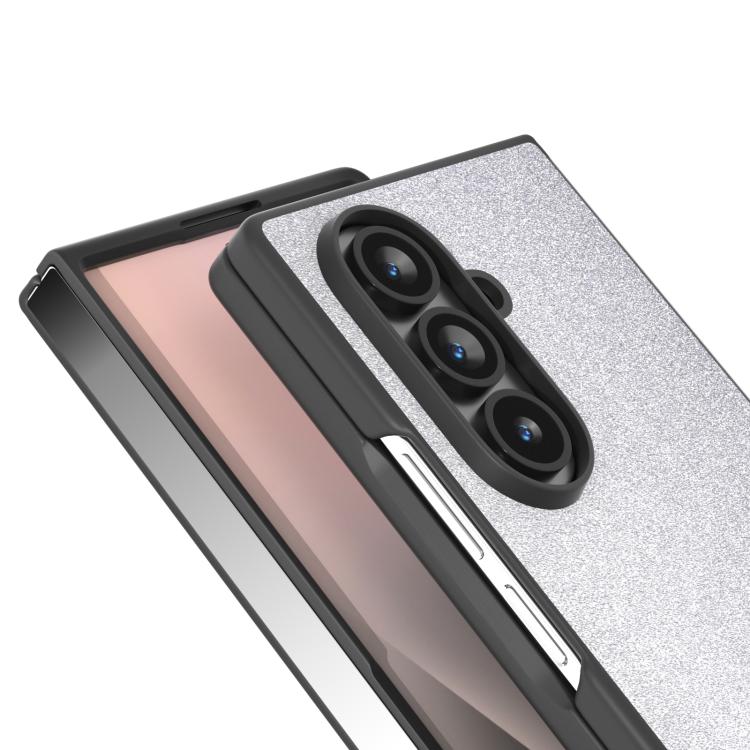 For Samsung Galaxy Z Fold7 5G Black Frame Glitter Shockproof Phone Case