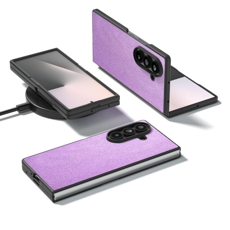 For Samsung Galaxy Z Fold7 5G Black Frame Glitter Shockproof Phone Case