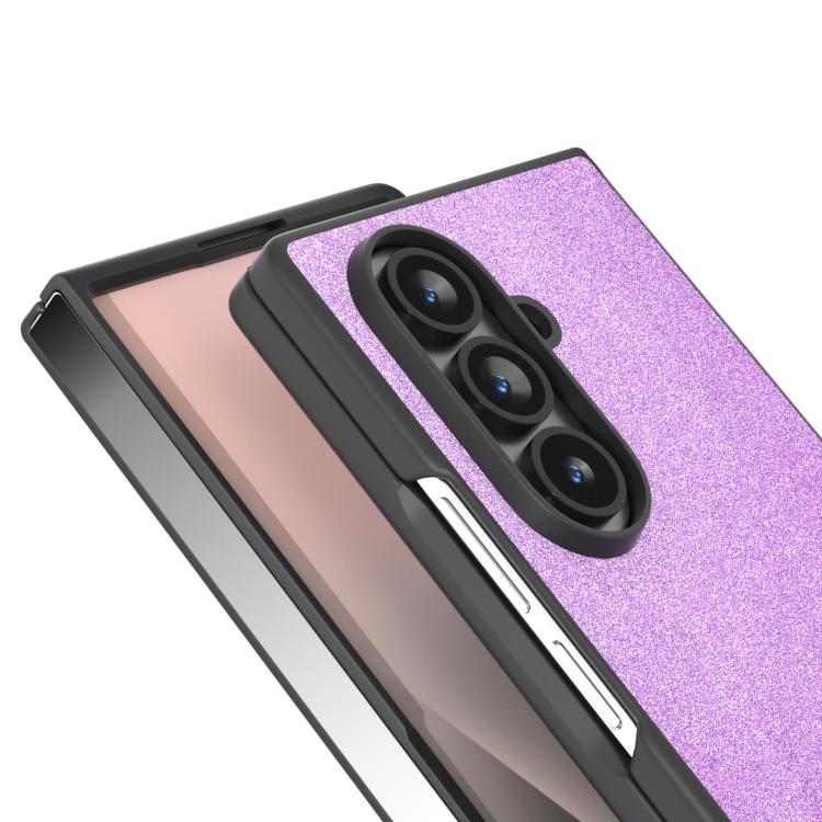 For Samsung Galaxy Z Fold7 5G Black Frame Glitter Shockproof Phone Case