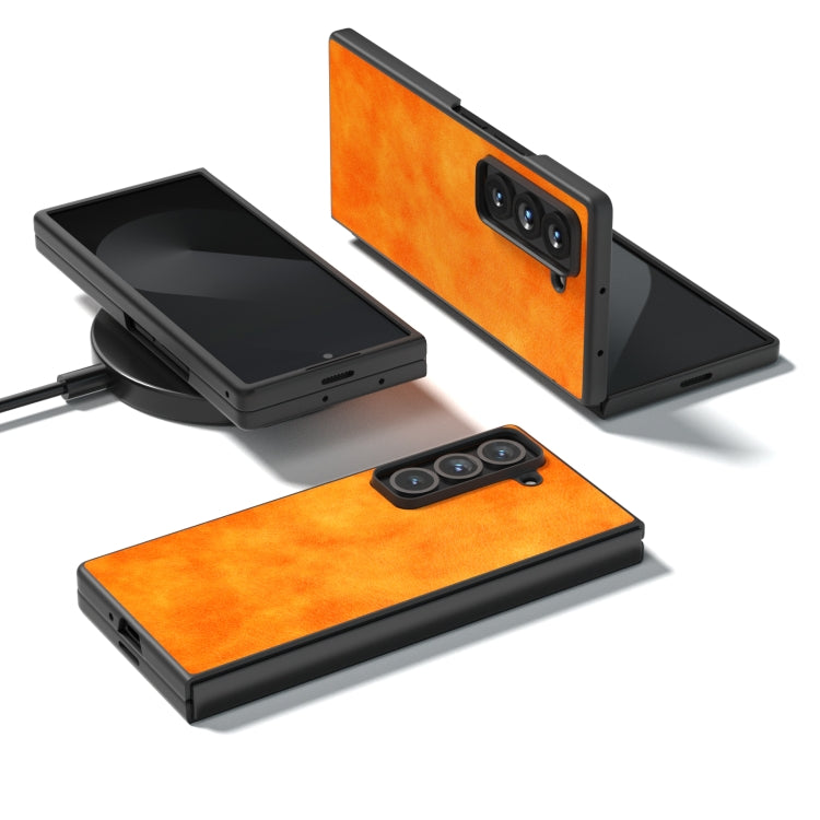 For Samsung Galaxy Z Fold Special Dual Color Lichi Texture PU Phone Case