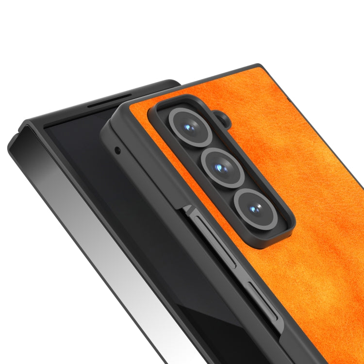 For Samsung Galaxy Z Fold Special Dual Color Lichi Texture PU Phone Case
