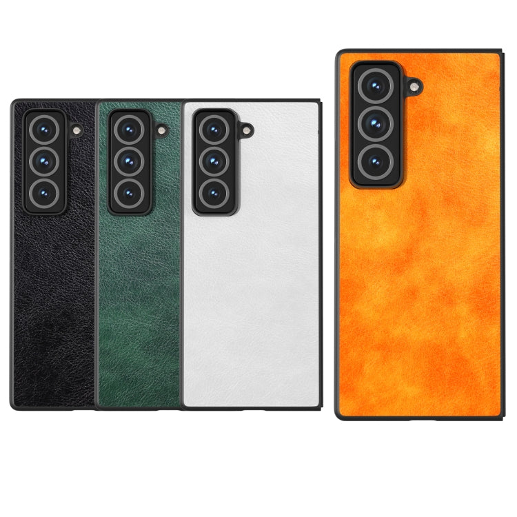 For Samsung Galaxy Z Fold Special Dual Color Lichi Texture PU Phone Case