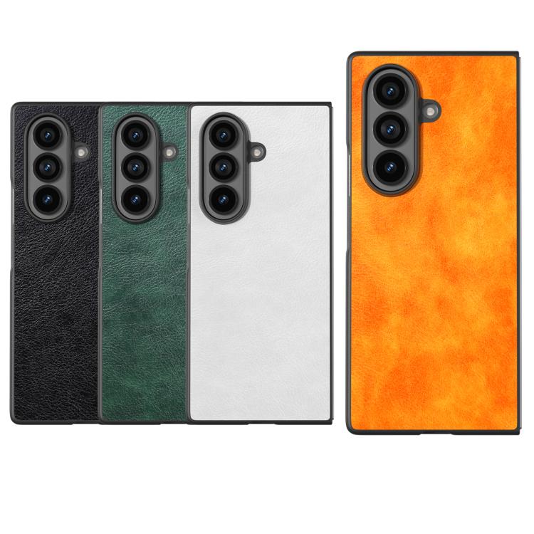 For Samsung Galaxy Z Fold7 5G Dual Color Lichi Texture PU Phone Case