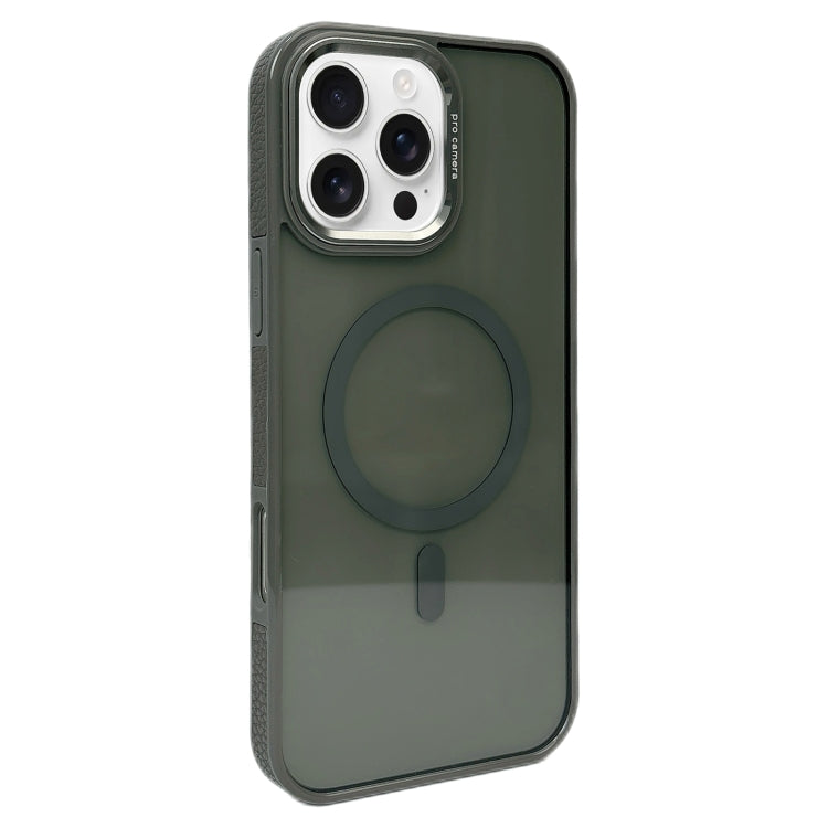 For iPhone 16 Pro Max Metal Lens Frame MagSafe Phone Case