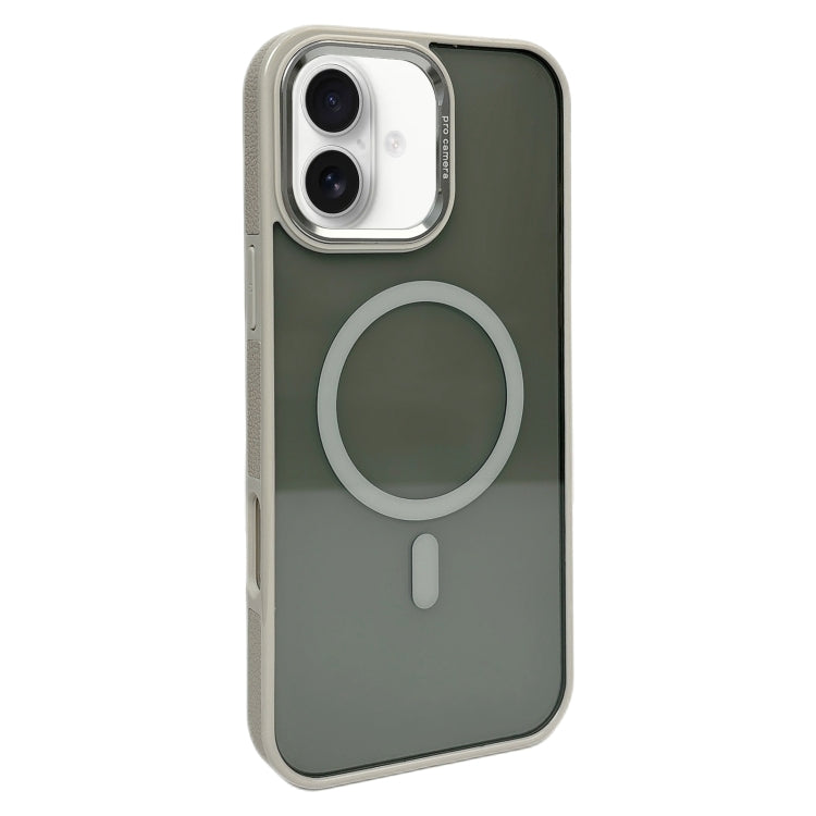 For iPhone 16 Metal Lens Frame MagSafe Phone Case