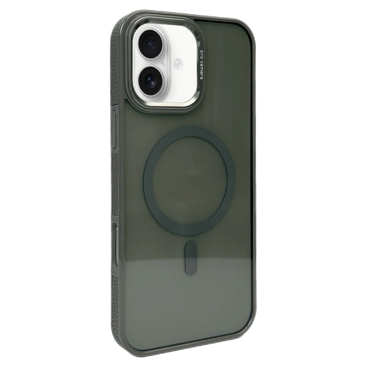 For iPhone 16 Metal Lens Frame MagSafe Phone Case