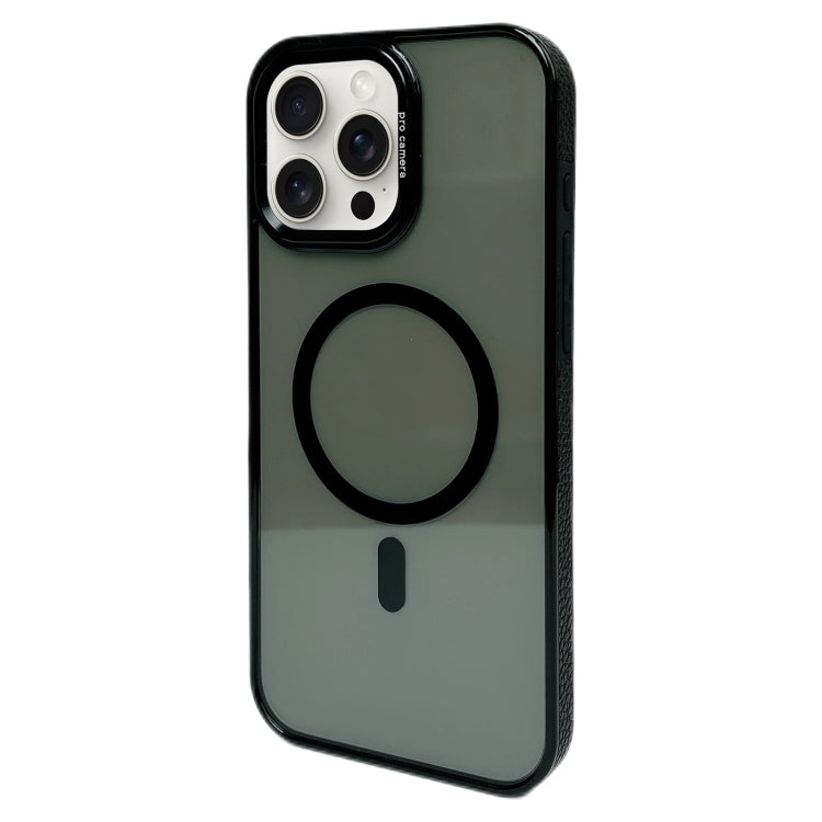 For iPhone 15 Pro Max Metal Lens Frame MagSafe Phone Case