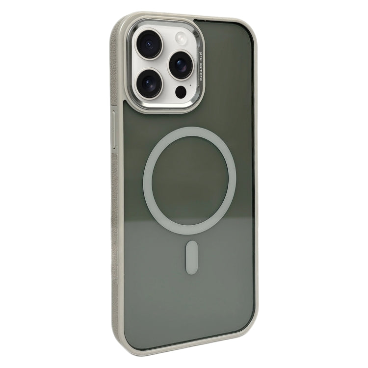 For iPhone 15 Pro Metal Lens Frame MagSafe Phone Case