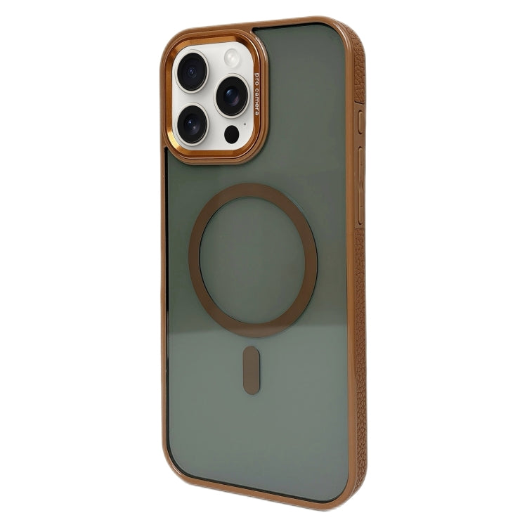 For iPhone 15 Pro Metal Lens Frame MagSafe Phone Case