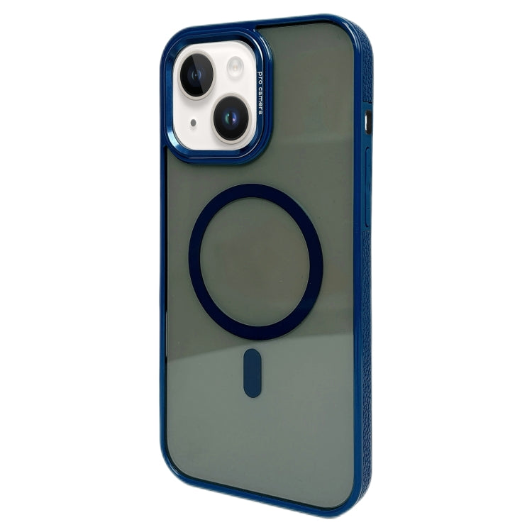 For iPhone 15 Plus Metal Lens Frame MagSafe Phone Case