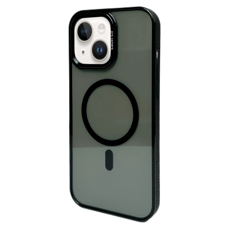 For iPhone 14 Plus Metal Lens Frame MagSafe Phone Case
