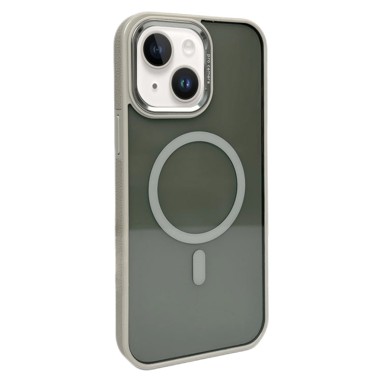 For iPhone 13 Metal Lens Frame MagSafe Phone Case