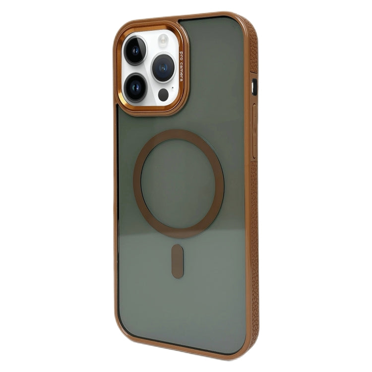 For iPhone 14 Pro Max Metal Lens Frame MagSafe Phone Case