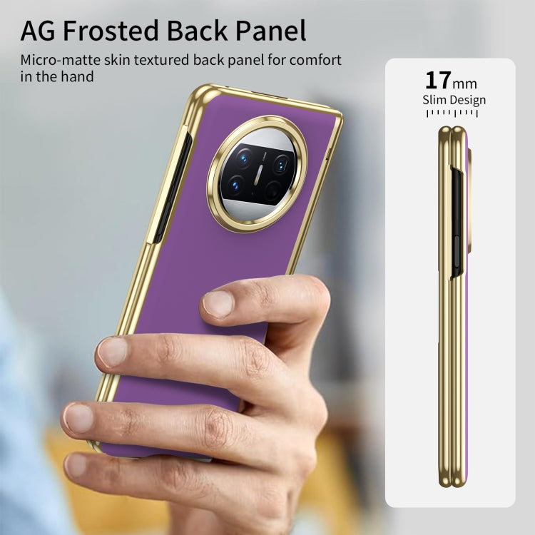 For Huawei Mate X3 Integrated AG Frosted Vacuum Plating Phone Case
