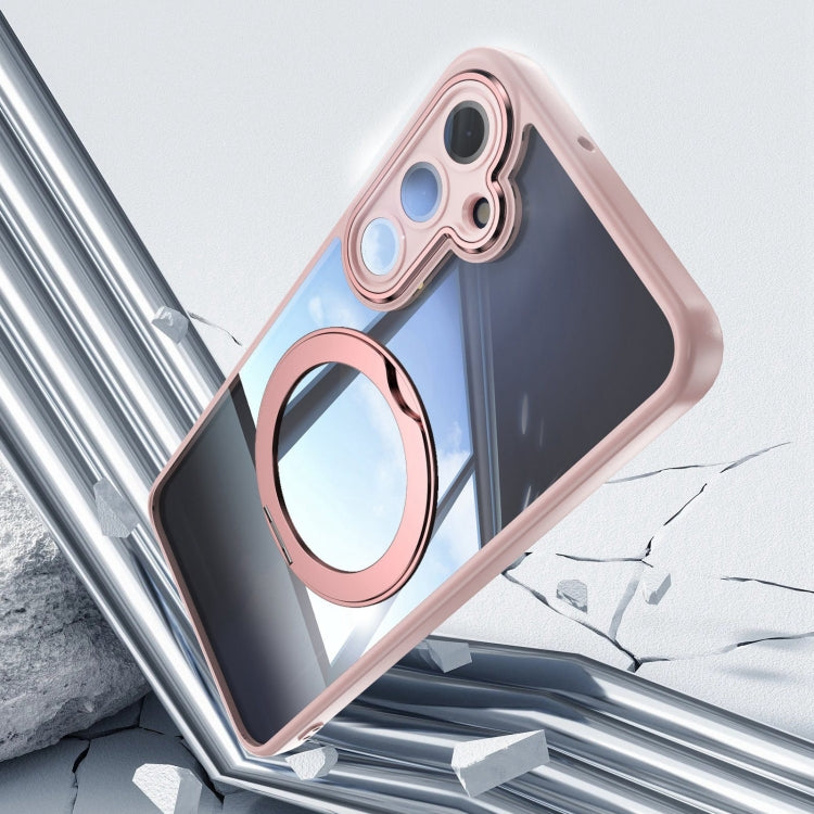 For Samsung Galaxy A16 5G 360 Holder MagSafe Acrylic Hybrid TPU Phone Case